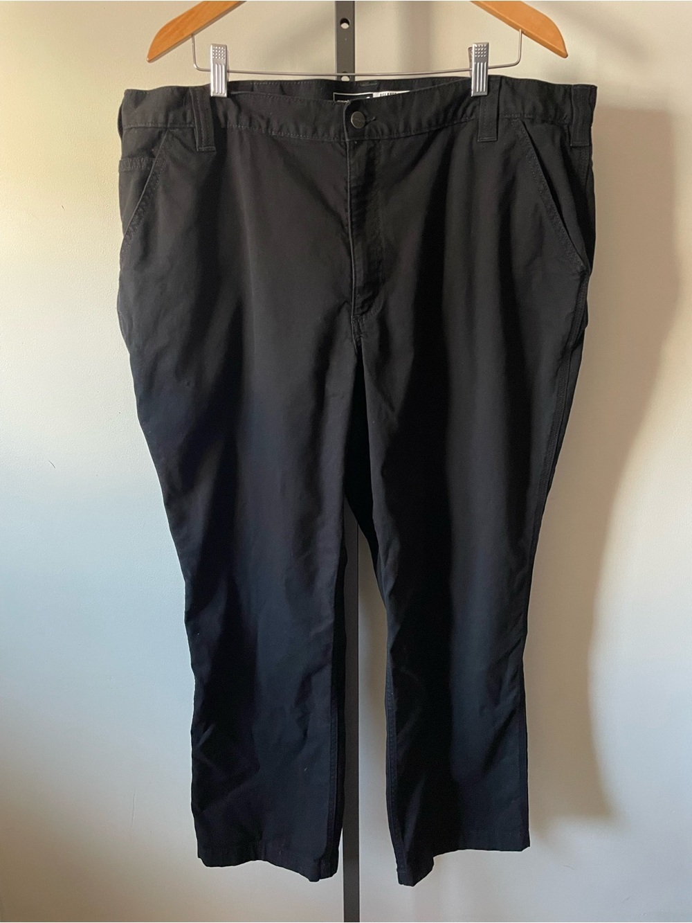 Carhartt Relaxed Fit Canvas Work Pants Black Mens Size 42x30